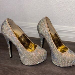 Bordello Sparkling Rhinestone Heels